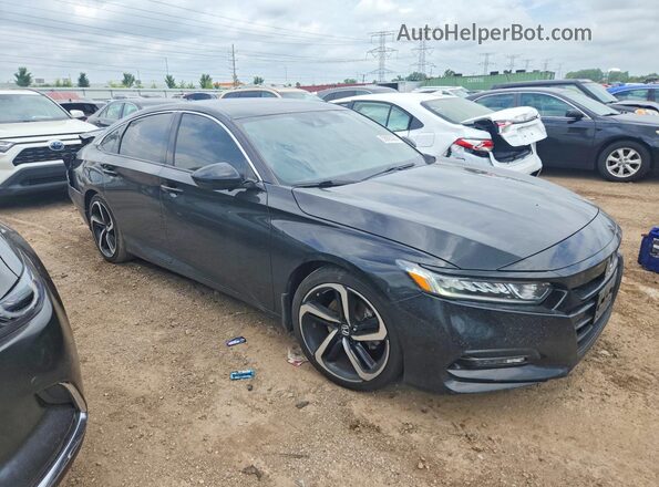 1HGCV1F32LA028498 2020 HONDA ACCORD Black Przód prawy