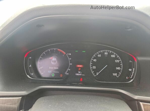 1HGCV1F32LA028498 2020 HONDA ACCORD Black Widok zestawu wskaźników