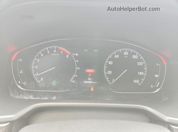 1HGCV1F32LA121859 2020 HONDA ACCORD Gray Instrument cluster view