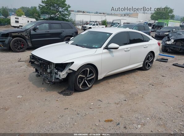 1HGCV1F32LA145062 2020 HONDA ACCORD White Передня ліва чверть