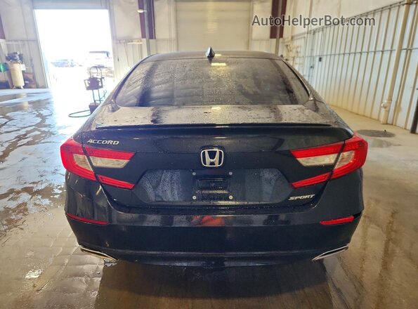 1HGCV1F32MA050275 2021 HONDA ACCORD Black Rear view