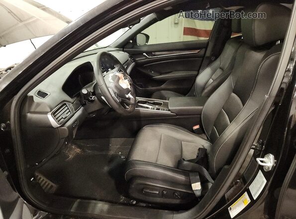 1HGCV1F32MA050275 2021 HONDA ACCORD Black Front interior view