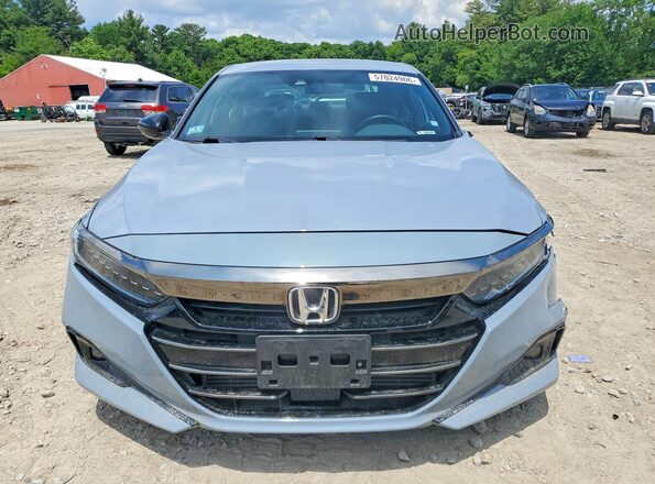 1HGCV1F32MA068713 2021 HONDA ACCORD Blue Front view