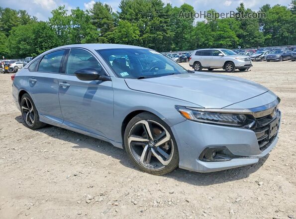 1HGCV1F32MA068713 2021 HONDA ACCORD Blue Front right