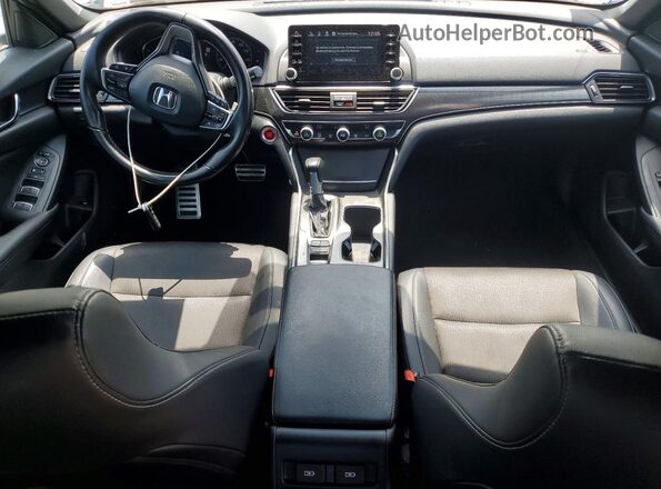 1HGCV1F32MA068713 2021 HONDA ACCORD Blue Dashboard view