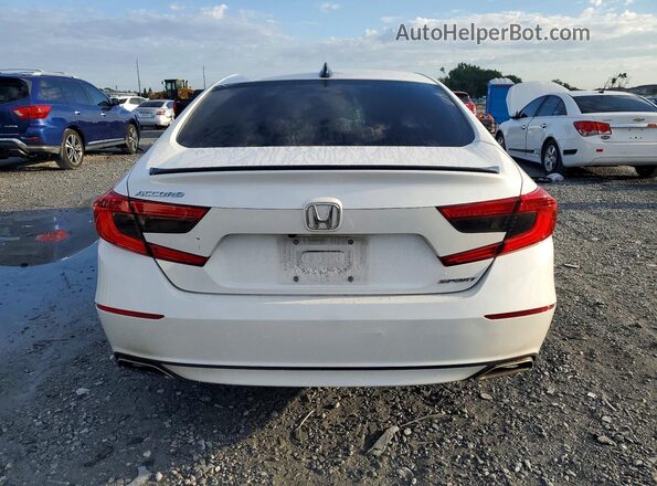 1HGCV1F32MA089738 2021 HONDA ACCORD White Հետևի տեսք