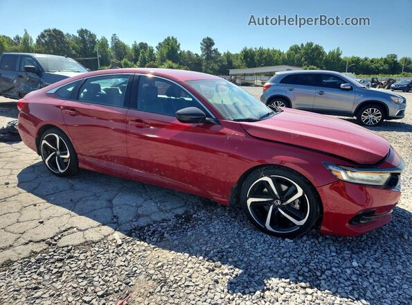 1HGCV1F32NA003801 2022 HONDA ACCORD Red წინა მარჯვენა