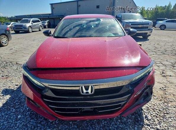 1HGCV1F32NA003801 2022 HONDA ACCORD Red წინა ხედი