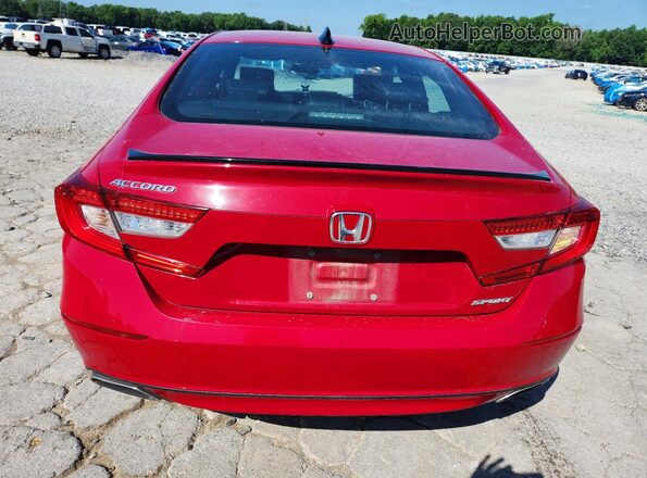 1HGCV1F32NA003801 2022 HONDA ACCORD Red უკანა ხედი
