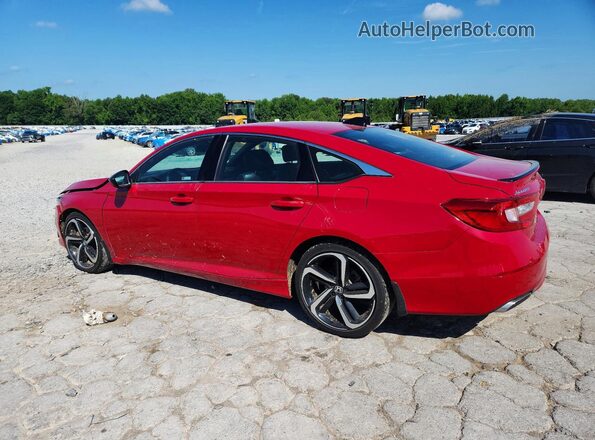 1HGCV1F32NA003801 2022 HONDA ACCORD Red უკანა მარცხენა
