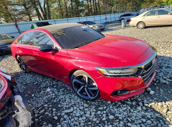 1HGCV1F32NA018671 2022 HONDA ACCORD Red Delantero derecho