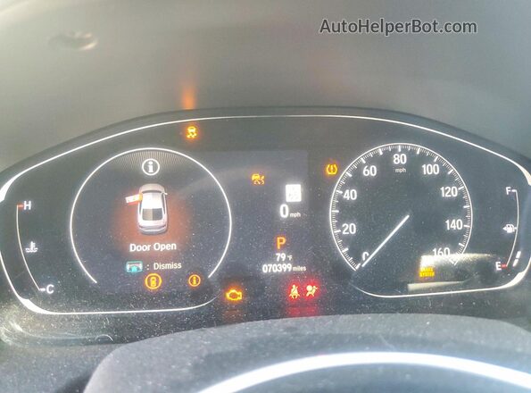 1HGCV1F32NA037947 2022 HONDA ACCORD White Вид щитка приладів