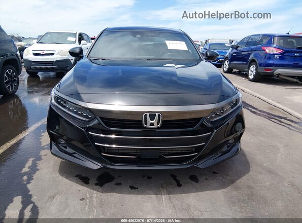 1HGCV1F32NA071239 2022 HONDA ACCORD Black Instrument cluster view