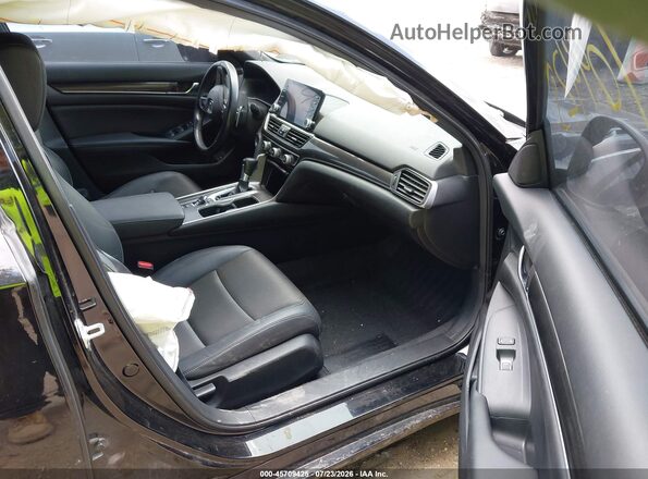 1HGCV1F32NA082645 2022 HONDA ACCORD Black Widok wnętrza z przodu