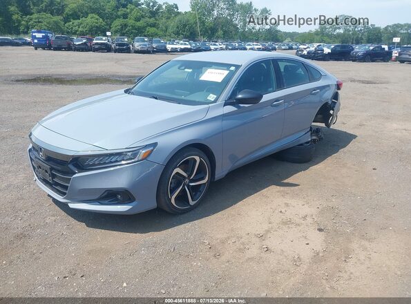 1HGCV1F32NA093967 2022 HONDA ACCORD Gray Przód lewy