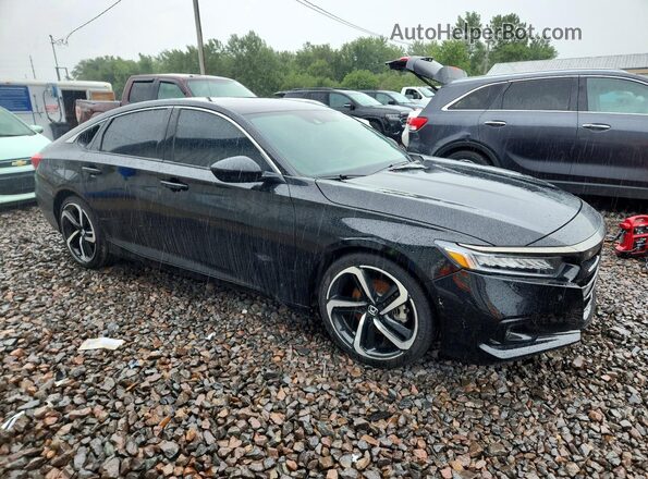 1HGCV1F32NA110203 2022 HONDA ACCORD Black Առջևի աջ