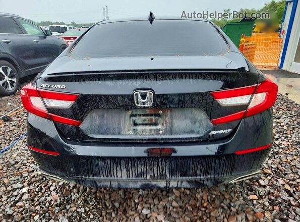 1HGCV1F32NA110203 2022 HONDA ACCORD Black Հետևի տեսք