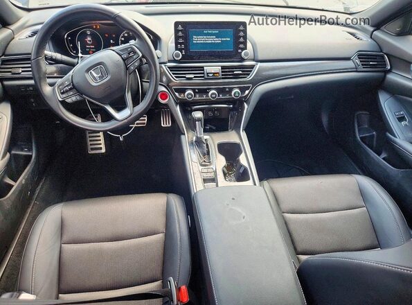 1HGCV1F32NA110203 2022 HONDA ACCORD Black Առջևի վահանակի տեսք