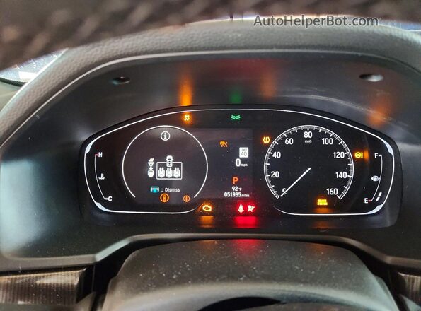 1HGCV1F32NA110573 2022 HONDA ACCORD Blue Вид щитка приладів
