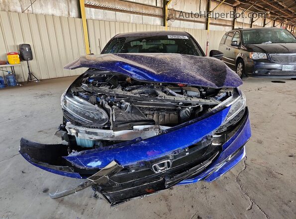 1HGCV1F32NA110573 2022 HONDA ACCORD Blue Вид спереду