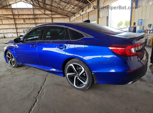 1HGCV1F32NA110573 2022 HONDA ACCORD Blue Задня ліва чверть