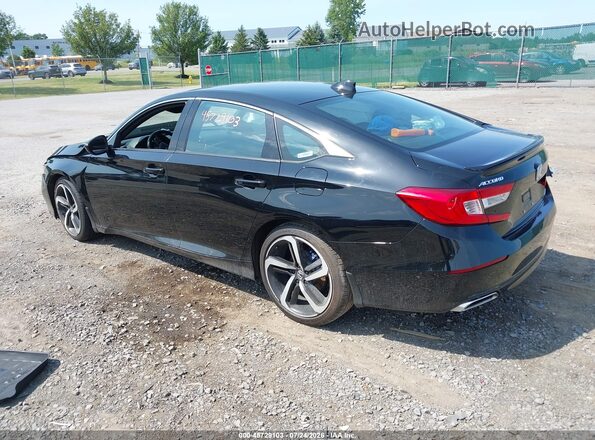 1HGCV1F32NA111304 2022 HONDA ACCORD Black Trasero izquierdo