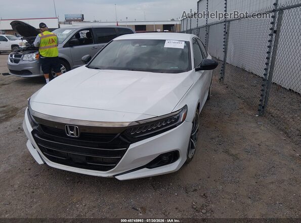1HGCV1F32NA116535 2022 HONDA ACCORD White Передня ліва чверть