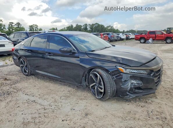1HGCV1F32NA117720 2022 HONDA ACCORD Black წინა მარჯვენა