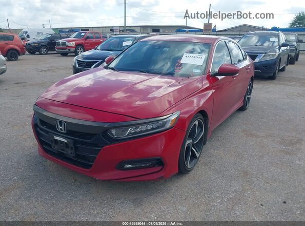 1HGCV1F33JA016499 2018 HONDA ACCORD Red Vista tres cuartos delantera izquierda