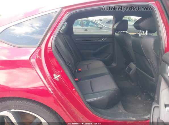 1HGCV1F33JA016499 2018 HONDA ACCORD Red Vista de la etiqueta del VIN