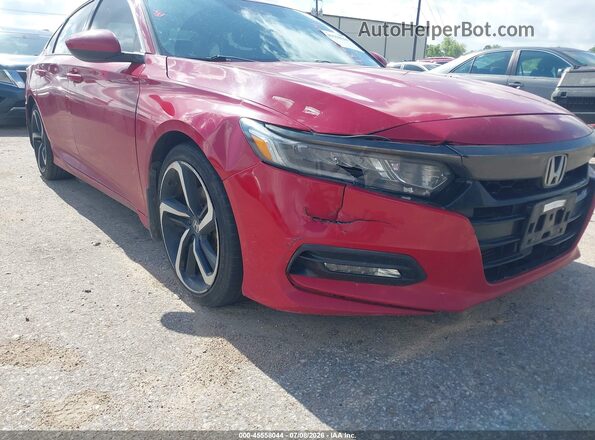1HGCV1F33JA016499 2018 HONDA ACCORD Red Vista frontal