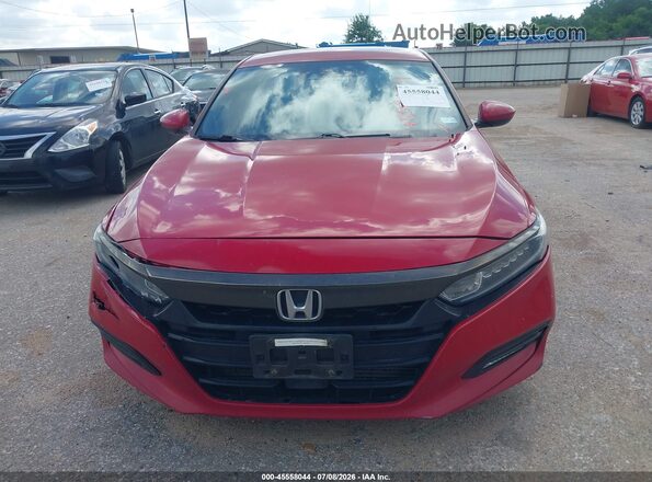 1HGCV1F33JA016499 2018 HONDA ACCORD Red Vista del cuadro de instrumentos