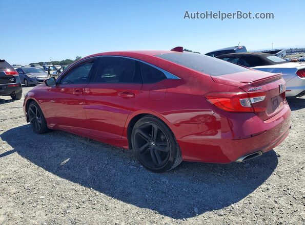1HGCV1F33JA065623 2018 HONDA ACCORD Темно-бордовый Задняя левая четверть