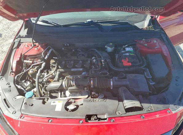 1HGCV1F33JA065623 2018 HONDA ACCORD Темно-бордовый Вид задней части салона
