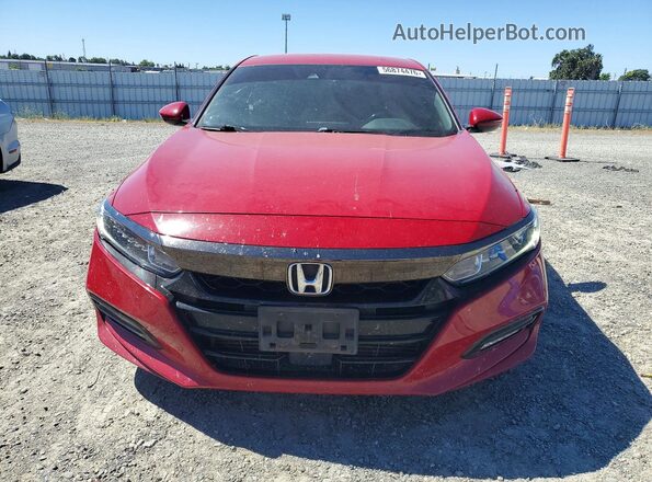 1HGCV1F33JA065623 2018 HONDA ACCORD Темно-бордовый Вид спереди
