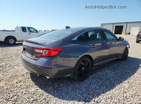 1HGCV1F33JA132334 2018 HONDA ACCORD Серый Задняя правая четверть