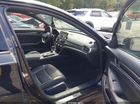 1HGCV1F33JA203872 2018 HONDA ACCORD Black Widok wnętrza z przodu