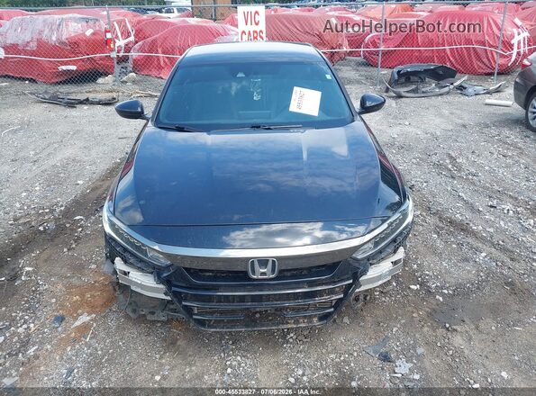 1HGCV1F33JA203872 2018 HONDA ACCORD Black Widok wnętrza z tyłu