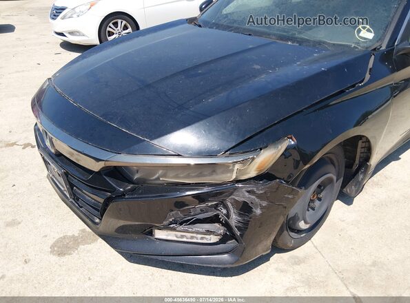 1HGCV1F33JA211146 2018 HONDA ACCORD Black Вид спереду