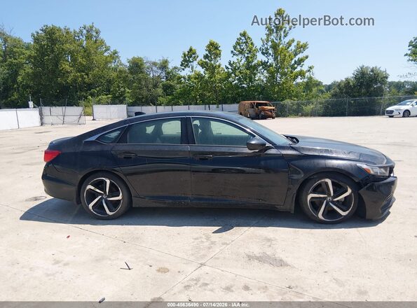1HGCV1F33JA211146 2018 HONDA ACCORD Black Вид задньої частини салону