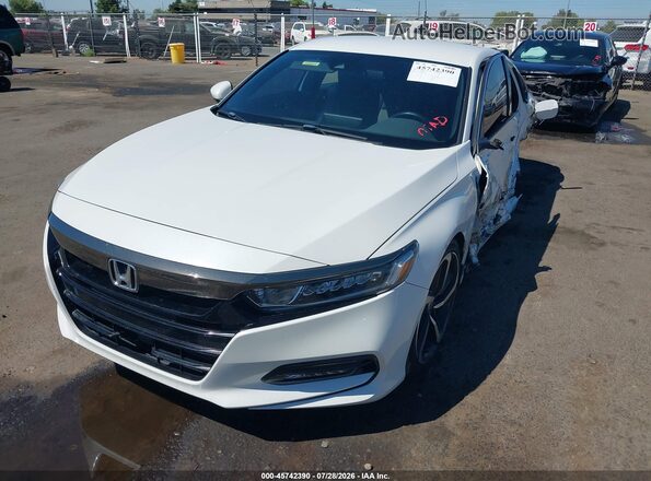 1HGCV1F33JA227122 2018 HONDA ACCORD White Vista tres cuartos delantera izquierda