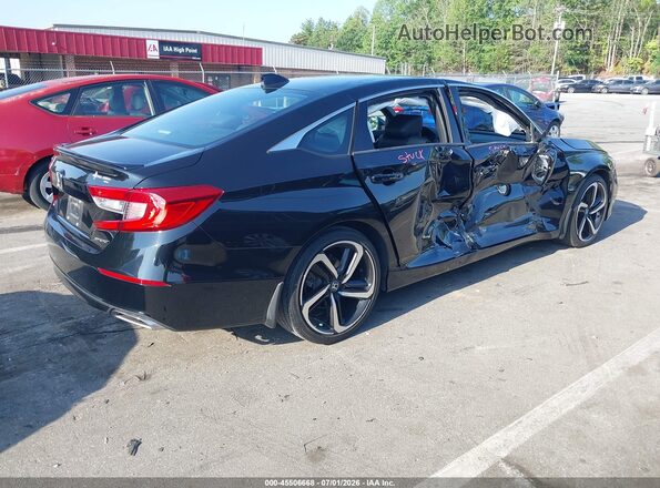 1HGCV1F33KA006377 2019 HONDA ACCORD Black Հետևի աջ