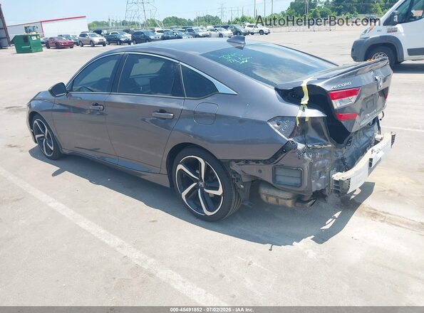 1HGCV1F33KA064909 2019 HONDA ACCORD Gray Հետևի ձախ