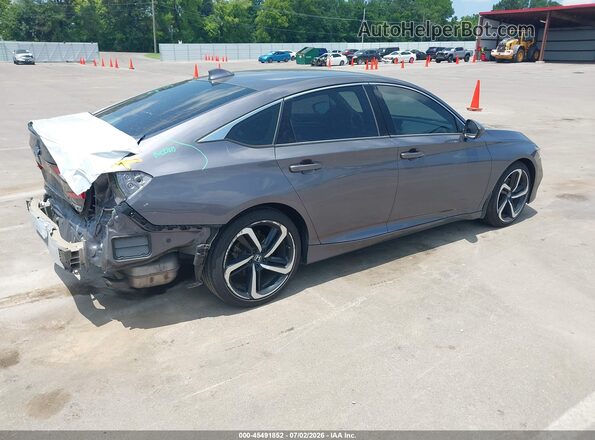 1HGCV1F33KA064909 2019 HONDA ACCORD Gray Հետևի աջ
