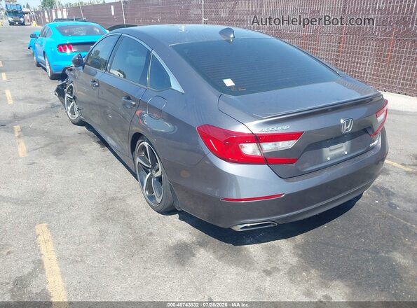 1HGCV1F33KA069950 2019 HONDA ACCORD Gray უკანა მარცხენა