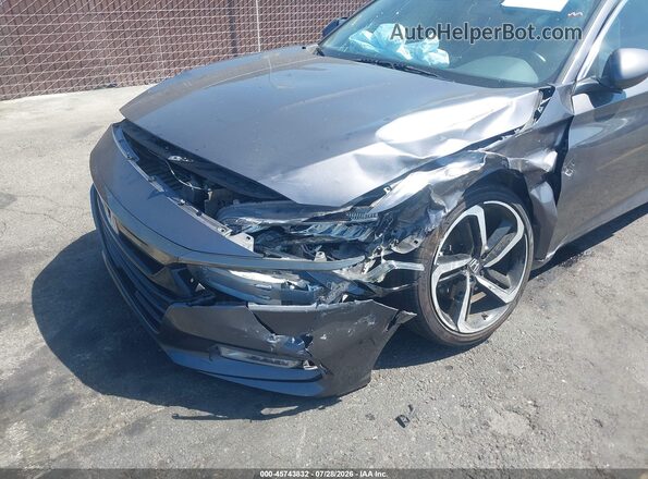 1HGCV1F33KA069950 2019 HONDA ACCORD Gray წინა ხედი