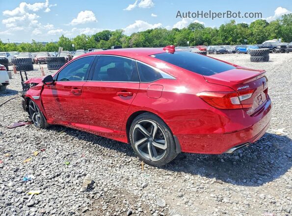 1HGCV1F33KA073805 2019 HONDA ACCORD Red Rear left