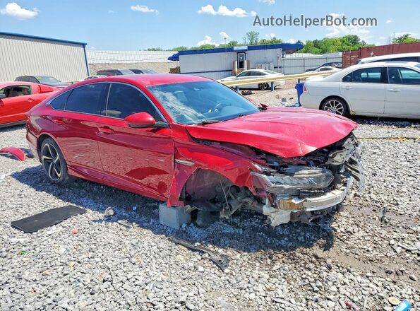 1HGCV1F33KA073805 2019 HONDA ACCORD Red Front right