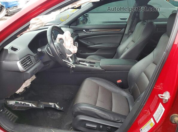 1HGCV1F33KA073805 2019 HONDA ACCORD Red Front interior view
