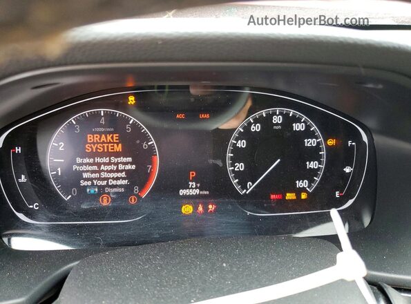 1HGCV1F33KA073805 2019 HONDA ACCORD Red Instrument cluster view